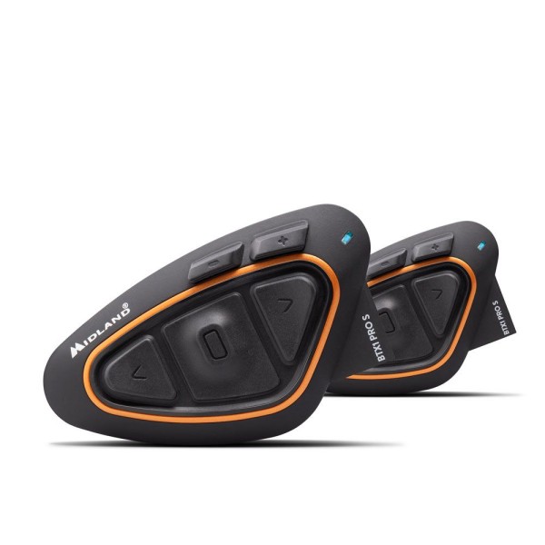 Midland BTX1 Pro S Bluetooth Kommunikation, Doppelset für Motorradhelme, 800m Reichweite, 4er Konfer